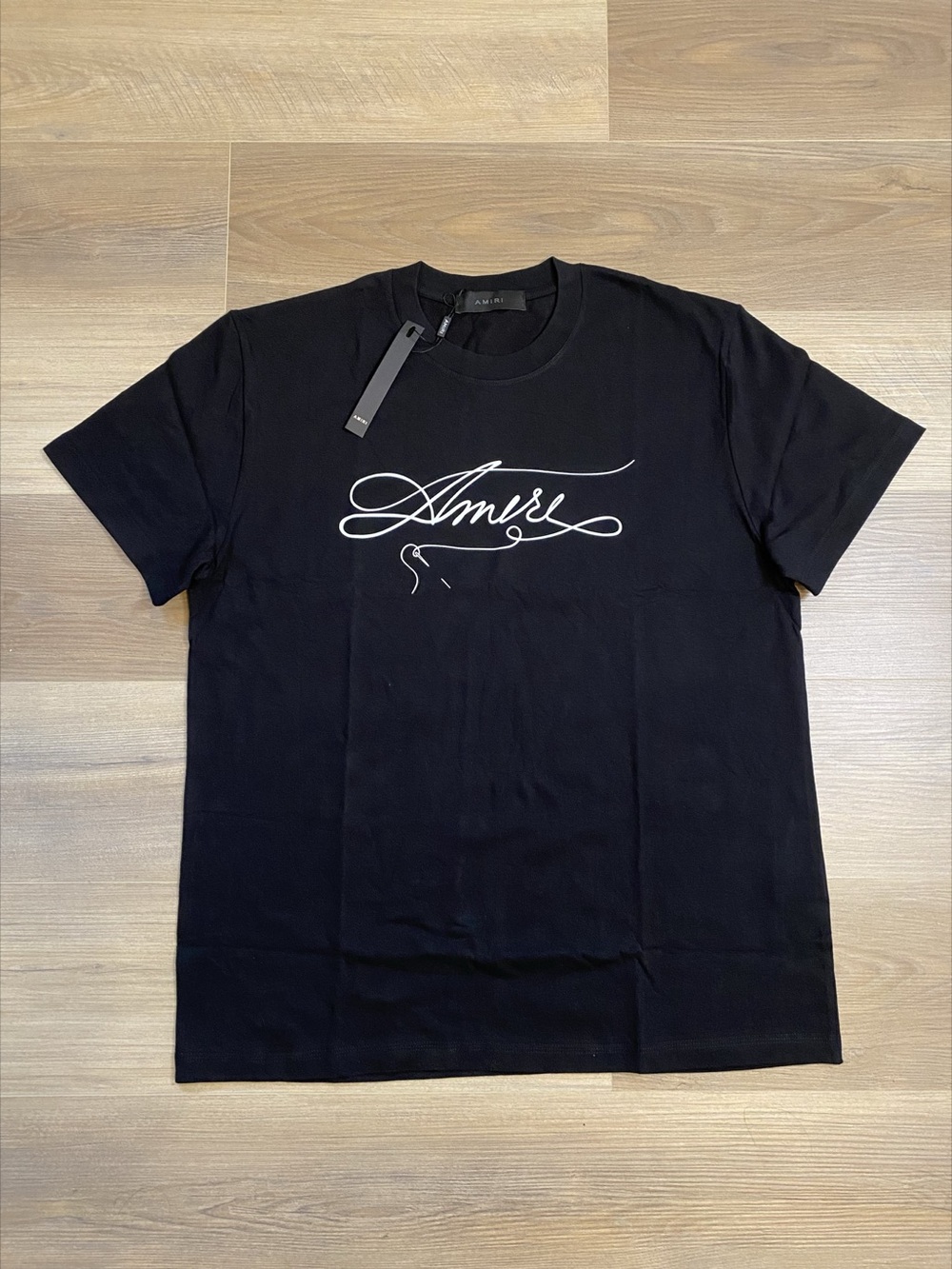 AMIRI Script Tee Graphic Short Sleeve Tee Black